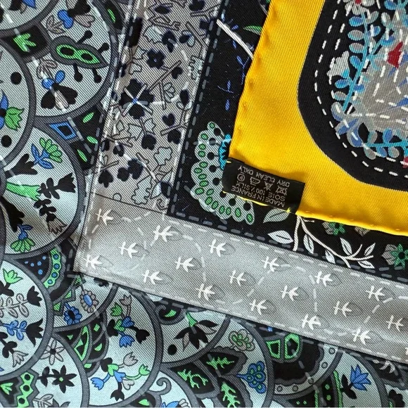 Hermès Pique Fleuri de Provence Silk Scarf 90cm Christine Henry Rare - Picture 8 of 8